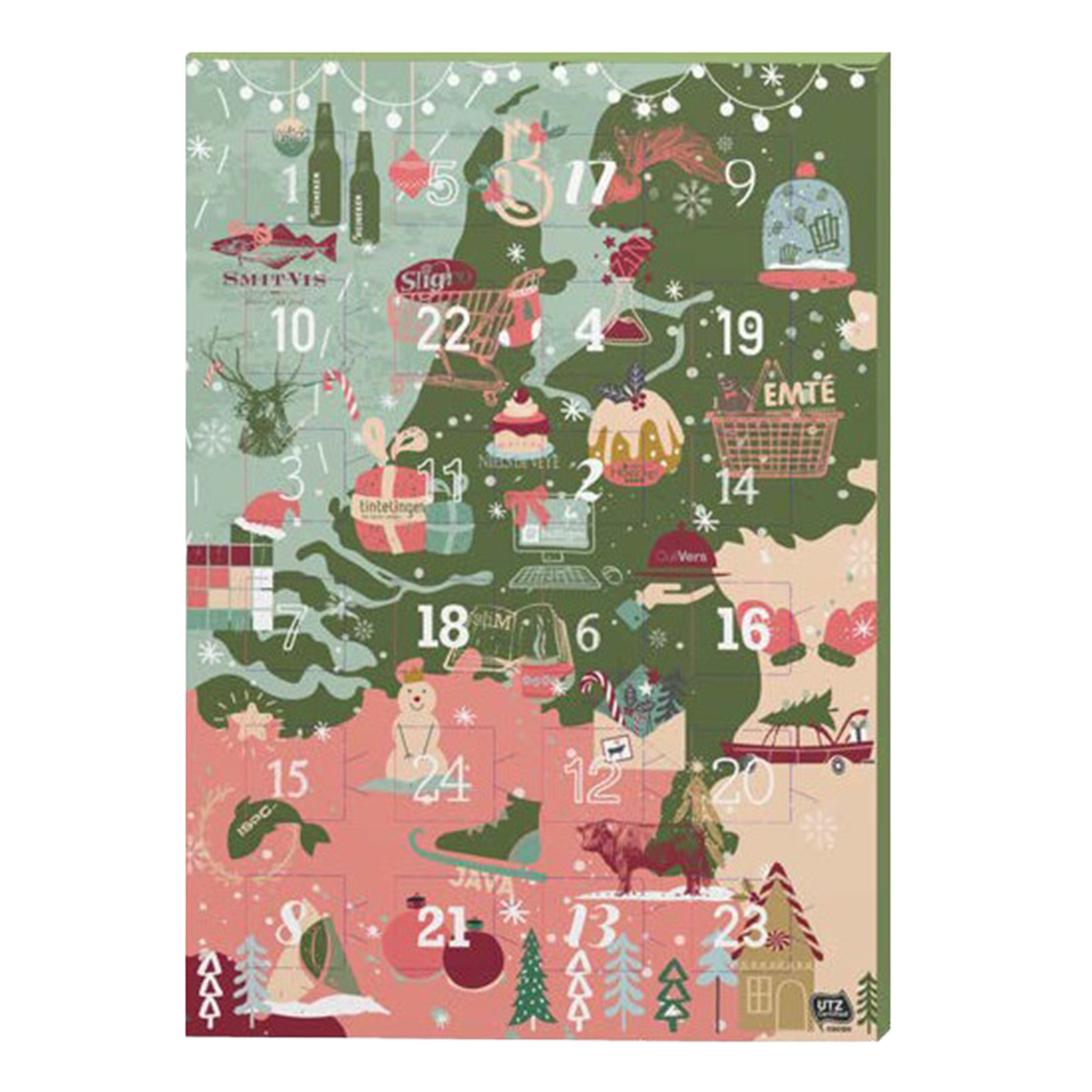 Adventskalendar A4+, 24 Türen