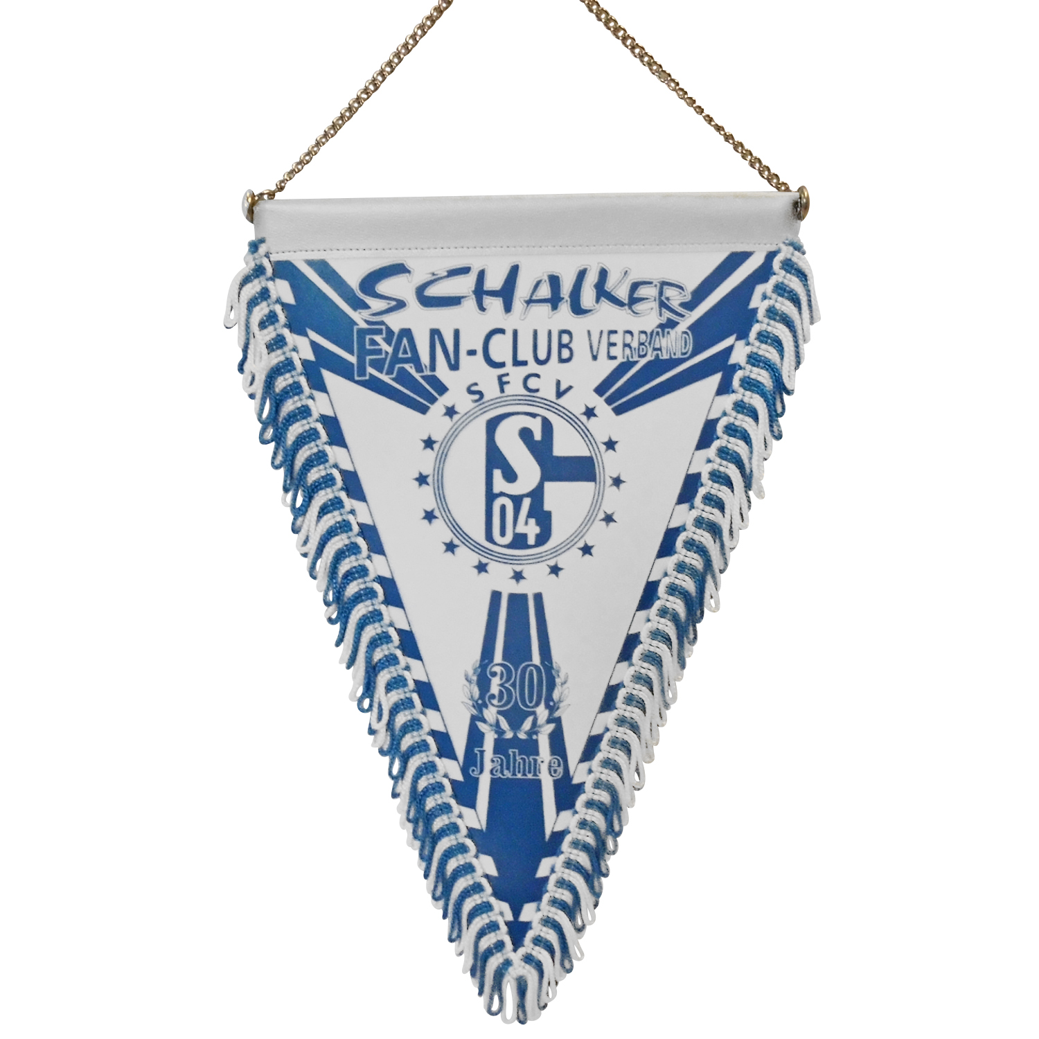 Schmuckwimpel Jubiläum 3 eckig 17x28 cm mit Kordel