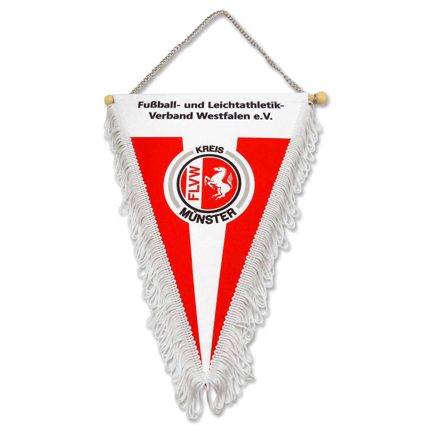 Ligawimpel Stoff 3 eckig 28x38 cm mit Kordel