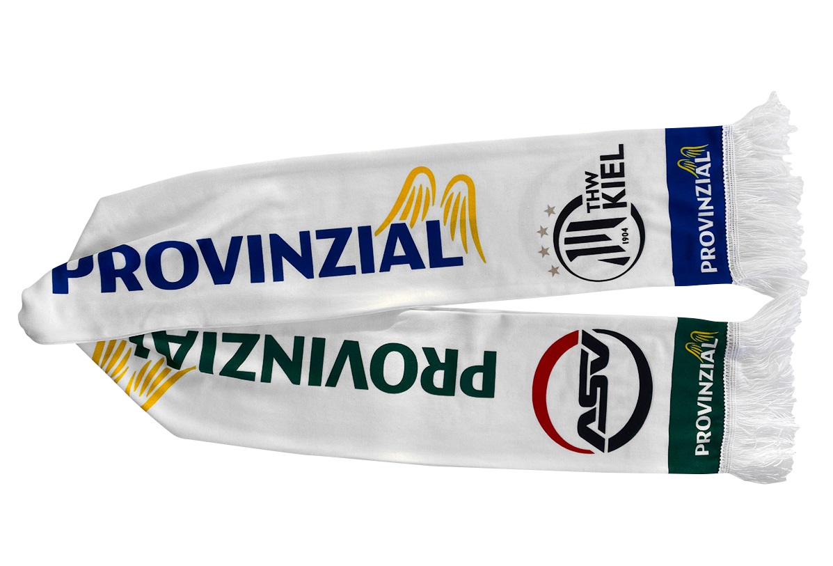 Schal bedruckt Baumwoll-Touch recycelt 140x17 cm